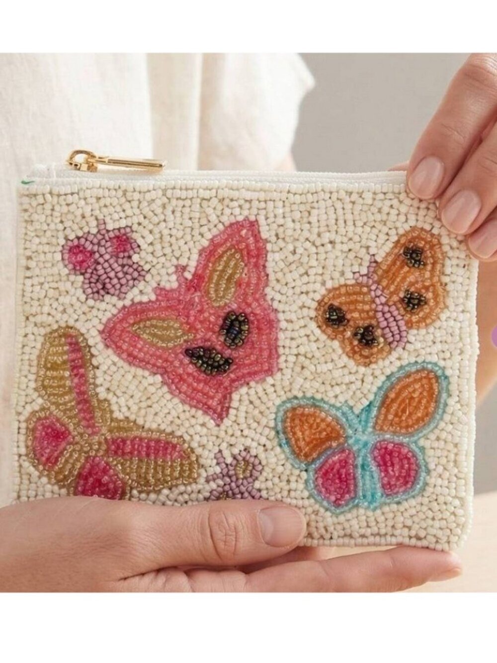 Assorted Butterfly Beaded Coin Purse - Picture 1 of 5